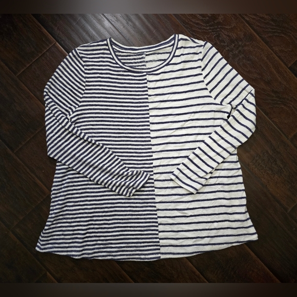 Lane Bryant Womens Striped Long Sleeve Pullover Fleece Sweater 14/16 - Picture 5 of 10